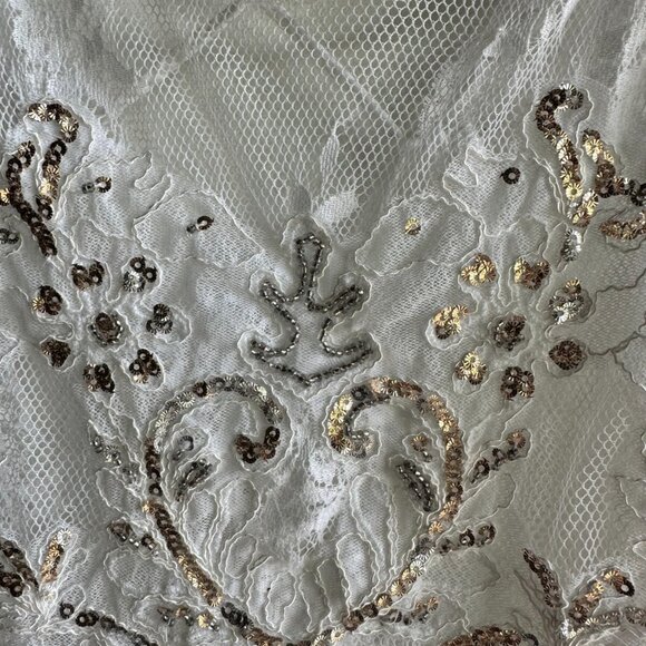 NWOT Free People x Intimately WOMEN'S BODYSUIT M Ready To Party LACE SEQUIN - Picture 6 of 16